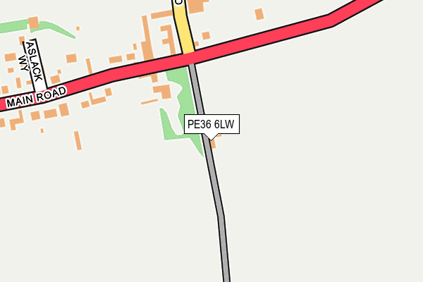 PE36 6LW map - OS OpenMap – Local (Ordnance Survey) PE36 6LW map - OS OpenMap – Local (Ordnance Survey)