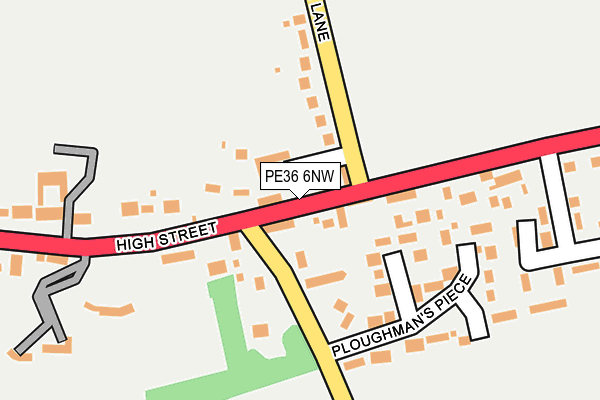 PE36 6NW map - OS OpenMap – Local (Ordnance Survey) PE36 6NW map - OS OpenMap – Local (Ordnance Survey)