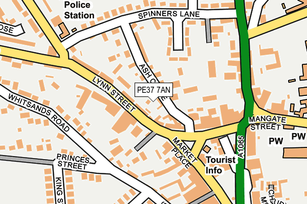 PE37 7AN map - OS OpenMap – Local (Ordnance Survey) PE37 7AN map - OS OpenMap – Local (Ordnance Survey)