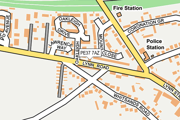 PE37 7AZ map - OS OpenMap – Local (Ordnance Survey) PE37 7AZ map - OS OpenMap – Local (Ordnance Survey)