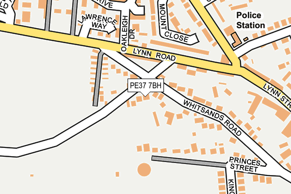 PE37 7BH map - OS OpenMap – Local (Ordnance Survey) PE37 7BH map - OS OpenMap – Local (Ordnance Survey)