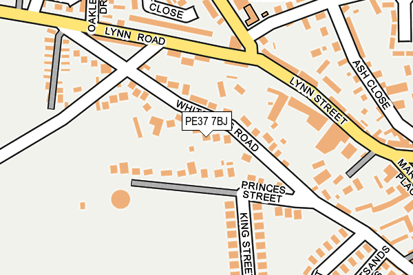 PE37 7BJ map - OS OpenMap – Local (Ordnance Survey) PE37 7BJ map - OS OpenMap – Local (Ordnance Survey)