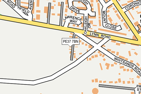 PE37 7BN map - OS OpenMap – Local (Ordnance Survey) PE37 7BN map - OS OpenMap – Local (Ordnance Survey)