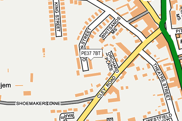 PE37 7BT map - OS OpenMap – Local (Ordnance Survey) PE37 7BT map - OS OpenMap – Local (Ordnance Survey)