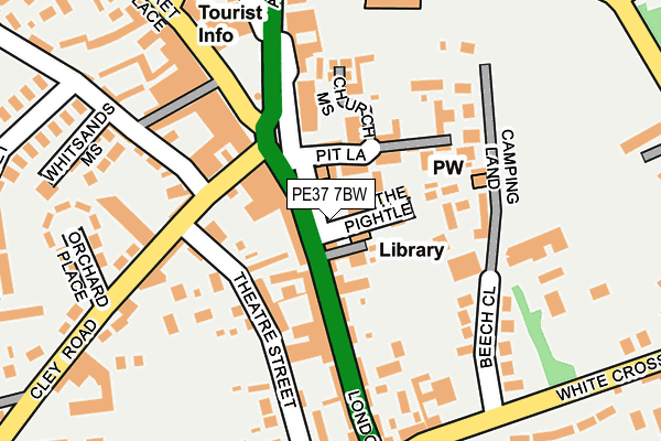 PE37 7BW map - OS OpenMap – Local (Ordnance Survey) PE37 7BW map - OS OpenMap – Local (Ordnance Survey)
