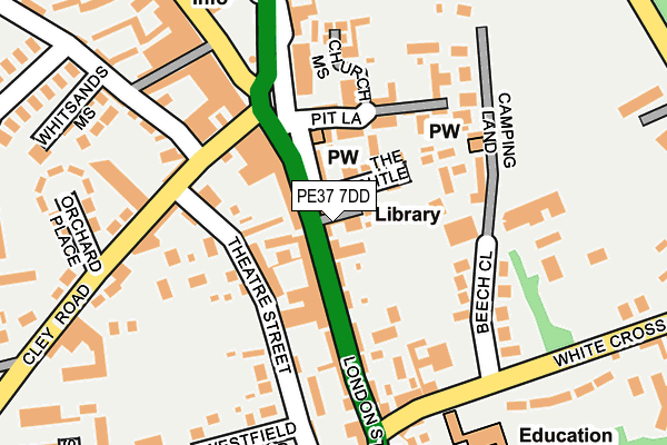 PE37 7DD map - OS OpenMap – Local (Ordnance Survey) PE37 7DD map - OS OpenMap – Local (Ordnance Survey)