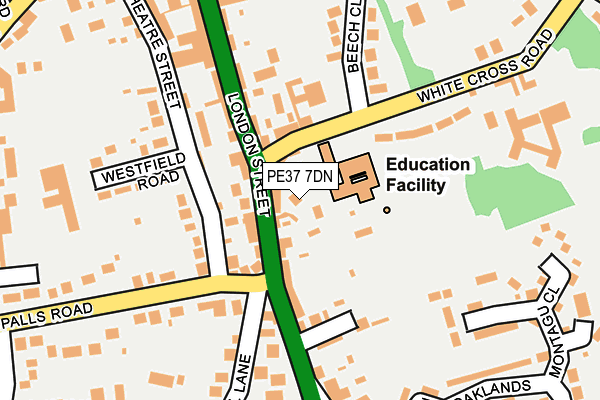 PE37 7DN map - OS OpenMap – Local (Ordnance Survey) PE37 7DN map - OS OpenMap – Local (Ordnance Survey)