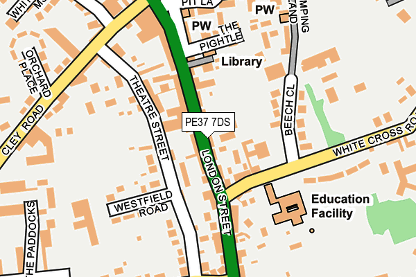 PE37 7DS map - OS OpenMap – Local (Ordnance Survey) PE37 7DS map - OS OpenMap – Local (Ordnance Survey)