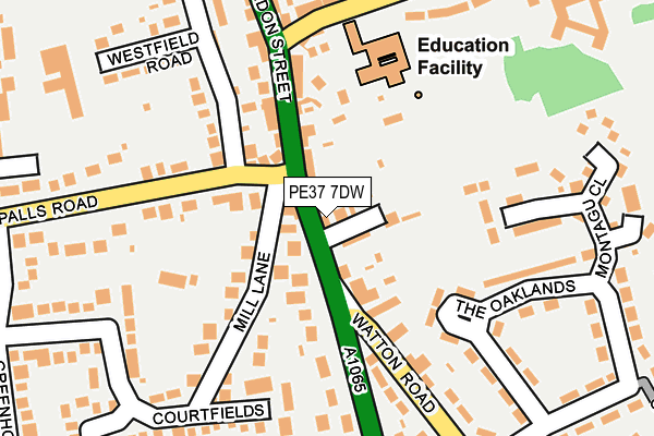 PE37 7DW map - OS OpenMap – Local (Ordnance Survey) PE37 7DW map - OS OpenMap – Local (Ordnance Survey)