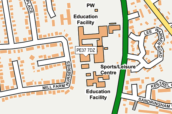 PE37 7DZ map - OS OpenMap – Local (Ordnance Survey) PE37 7DZ map - OS OpenMap – Local (Ordnance Survey)