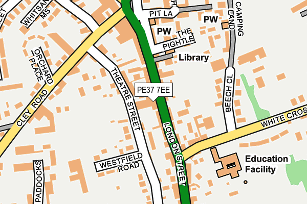 PE37 7EE map - OS OpenMap – Local (Ordnance Survey) PE37 7EE map - OS OpenMap – Local (Ordnance Survey)