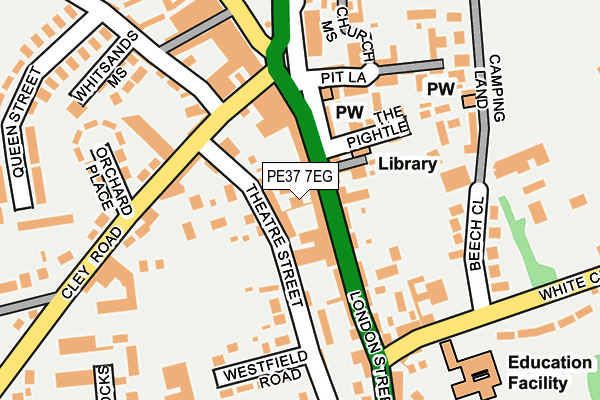 PE37 7EG map - OS OpenMap – Local (Ordnance Survey) PE37 7EG map - OS OpenMap – Local (Ordnance Survey)
