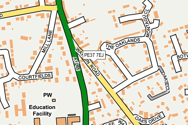 PE37 7EJ map - OS OpenMap – Local (Ordnance Survey) PE37 7EJ map - OS OpenMap – Local (Ordnance Survey)