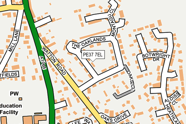 PE37 7EL map - OS OpenMap – Local (Ordnance Survey) PE37 7EL map - OS OpenMap – Local (Ordnance Survey)