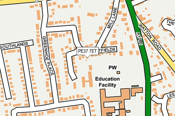 PE37 7ET map - OS OpenMap – Local (Ordnance Survey) PE37 7ET map - OS OpenMap – Local (Ordnance Survey)