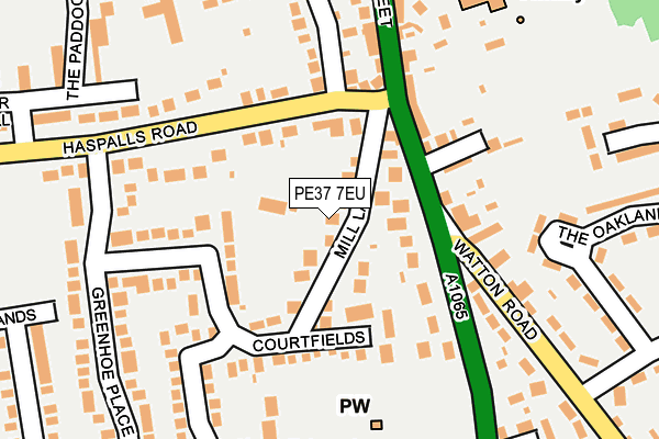 PE37 7EU map - OS OpenMap – Local (Ordnance Survey) PE37 7EU map - OS OpenMap – Local (Ordnance Survey)