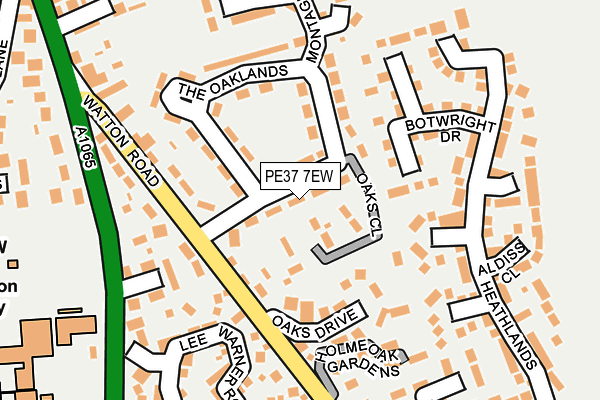 PE37 7EW map - OS OpenMap – Local (Ordnance Survey) PE37 7EW map - OS OpenMap – Local (Ordnance Survey)