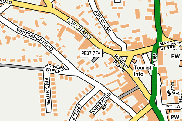 PE37 7FA map - OS OpenMap – Local (Ordnance Survey) PE37 7FA map - OS OpenMap – Local (Ordnance Survey)