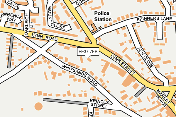 PE37 7FB map - OS OpenMap – Local (Ordnance Survey) PE37 7FB map - OS OpenMap – Local (Ordnance Survey)