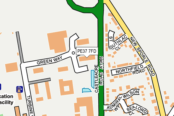 PE37 7FD map - OS OpenMap – Local (Ordnance Survey) PE37 7FD map - OS OpenMap – Local (Ordnance Survey)