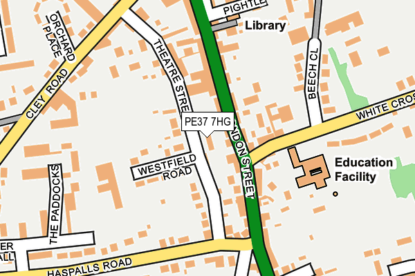PE37 7HG map - OS OpenMap – Local (Ordnance Survey) PE37 7HG map - OS OpenMap – Local (Ordnance Survey)