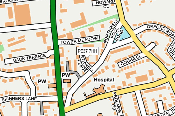 PE37 7HH map - OS OpenMap – Local (Ordnance Survey) PE37 7HH map - OS OpenMap – Local (Ordnance Survey)