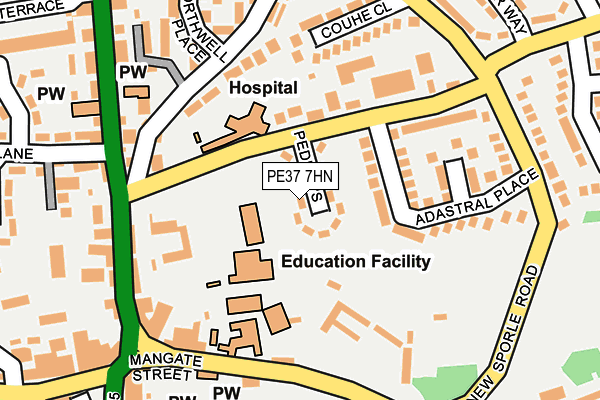 PE37 7HN map - OS OpenMap – Local (Ordnance Survey) PE37 7HN map - OS OpenMap – Local (Ordnance Survey)