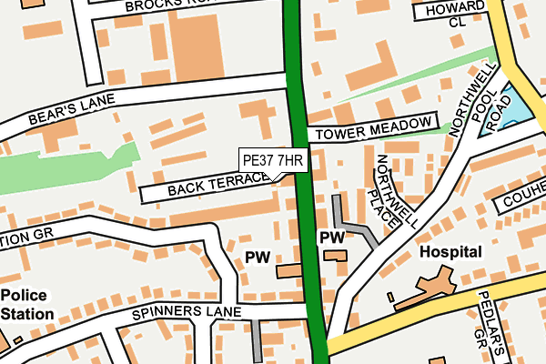 PE37 7HR map - OS OpenMap – Local (Ordnance Survey) PE37 7HR map - OS OpenMap – Local (Ordnance Survey)