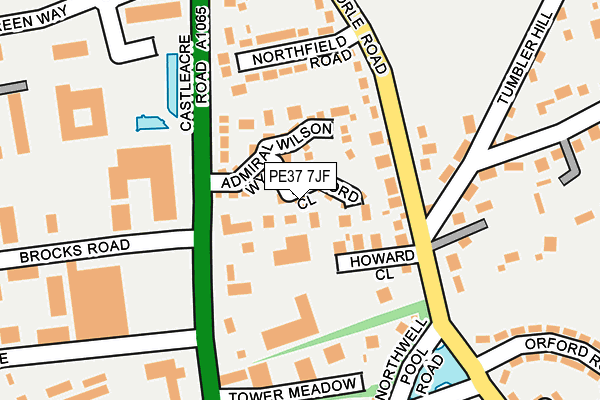 PE37 7JF map - OS OpenMap – Local (Ordnance Survey) PE37 7JF map - OS OpenMap – Local (Ordnance Survey)