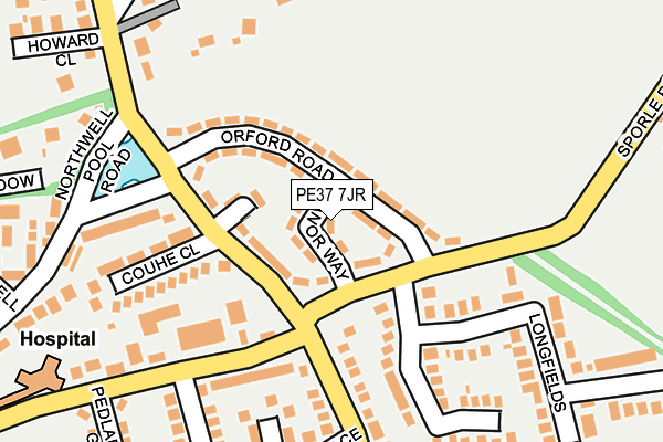 PE37 7JR map - OS OpenMap – Local (Ordnance Survey) PE37 7JR map - OS OpenMap – Local (Ordnance Survey)