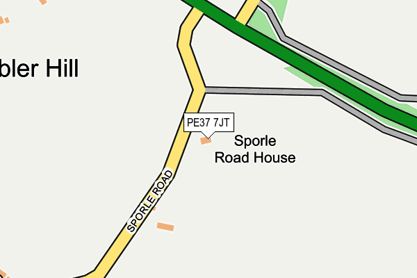 PE37 7JT map - OS OpenMap – Local (Ordnance Survey) PE37 7JT map - OS OpenMap – Local (Ordnance Survey)