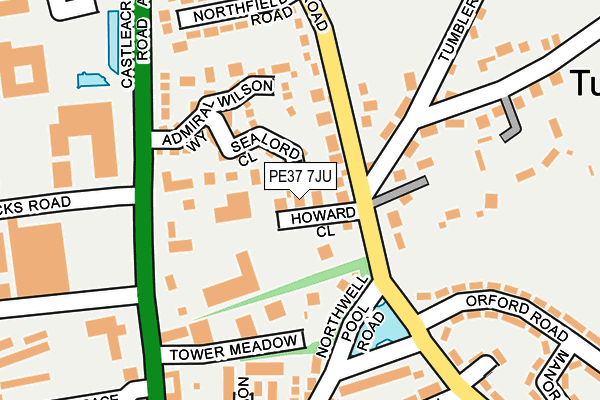 PE37 7JU map - OS OpenMap – Local (Ordnance Survey) PE37 7JU map - OS OpenMap – Local (Ordnance Survey)