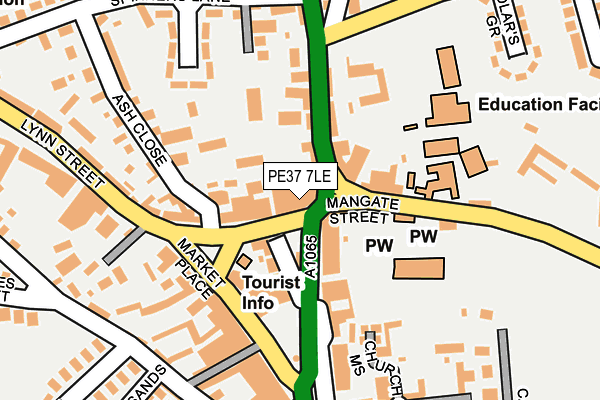 PE37 7LE map - OS OpenMap – Local (Ordnance Survey) PE37 7LE map - OS OpenMap – Local (Ordnance Survey)