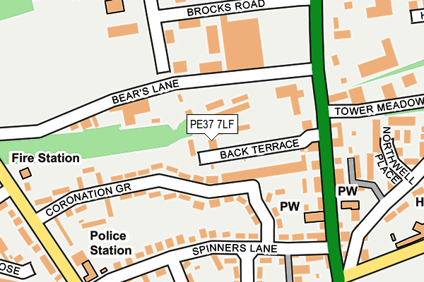 PE37 7LF map - OS OpenMap – Local (Ordnance Survey) PE37 7LF map - OS OpenMap – Local (Ordnance Survey)