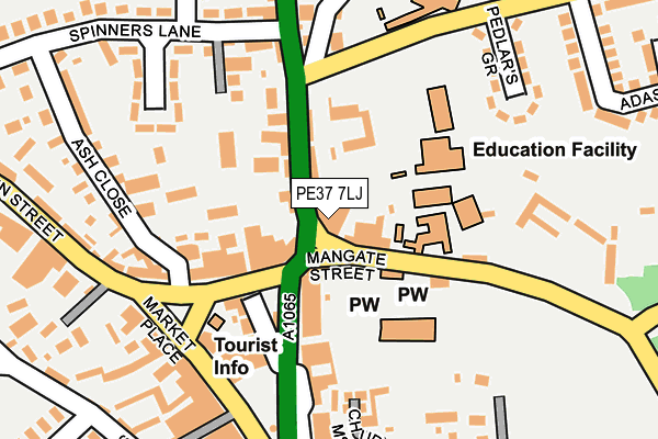 PE37 7LJ map - OS OpenMap – Local (Ordnance Survey) PE37 7LJ map - OS OpenMap – Local (Ordnance Survey)