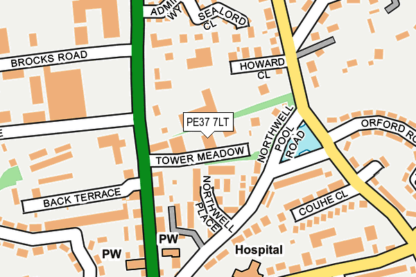 PE37 7LT map - OS OpenMap – Local (Ordnance Survey) PE37 7LT map - OS OpenMap – Local (Ordnance Survey)