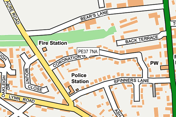 PE37 7NA map - OS OpenMap – Local (Ordnance Survey) PE37 7NA map - OS OpenMap – Local (Ordnance Survey)