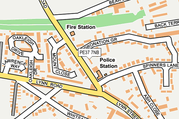 PE37 7NB map - OS OpenMap – Local (Ordnance Survey) PE37 7NB map - OS OpenMap – Local (Ordnance Survey)