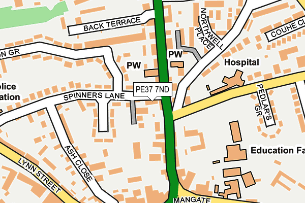 PE37 7ND map - OS OpenMap – Local (Ordnance Survey) PE37 7ND map - OS OpenMap – Local (Ordnance Survey)