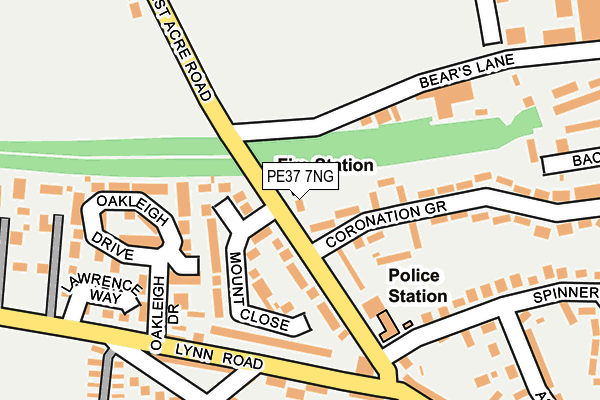 PE37 7NG map - OS OpenMap – Local (Ordnance Survey) PE37 7NG map - OS OpenMap – Local (Ordnance Survey)