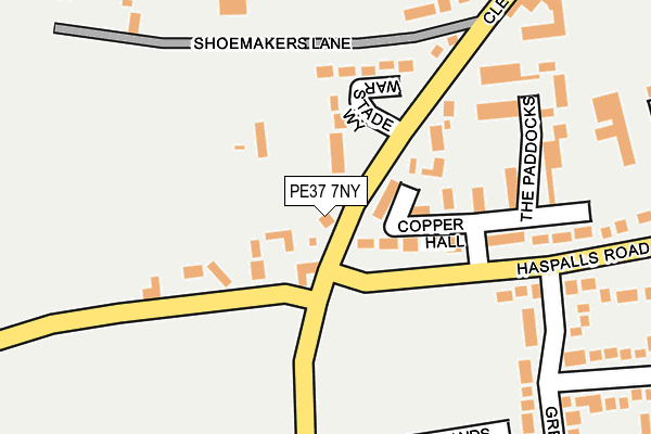 PE37 7NY map - OS OpenMap – Local (Ordnance Survey) PE37 7NY map - OS OpenMap – Local (Ordnance Survey)