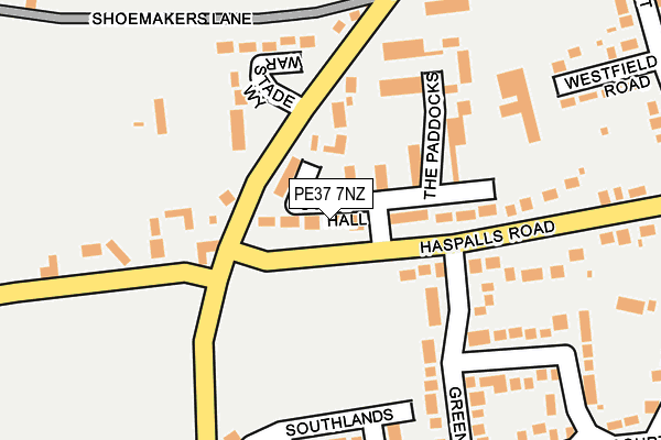 PE37 7NZ map - OS OpenMap – Local (Ordnance Survey) PE37 7NZ map - OS OpenMap – Local (Ordnance Survey)
