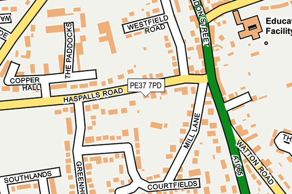 PE37 7PD map - OS OpenMap – Local (Ordnance Survey) PE37 7PD map - OS OpenMap – Local (Ordnance Survey)