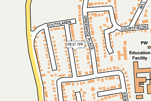PE37 7PF map - OS OpenMap – Local (Ordnance Survey) PE37 7PF map - OS OpenMap – Local (Ordnance Survey)