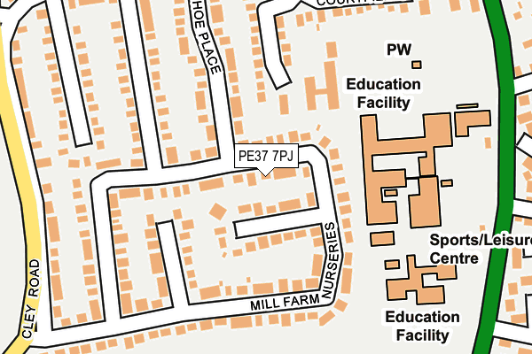 PE37 7PJ map - OS OpenMap – Local (Ordnance Survey) PE37 7PJ map - OS OpenMap – Local (Ordnance Survey)