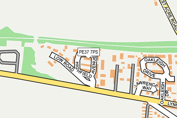 PE37 7PS map - OS OpenMap – Local (Ordnance Survey) PE37 7PS map - OS OpenMap – Local (Ordnance Survey)