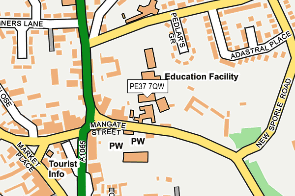 PE37 7QW map - OS OpenMap – Local (Ordnance Survey) PE37 7QW map - OS OpenMap – Local (Ordnance Survey)