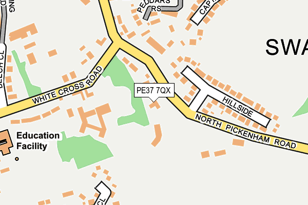 PE37 7QX map - OS OpenMap – Local (Ordnance Survey) PE37 7QX map - OS OpenMap – Local (Ordnance Survey)
