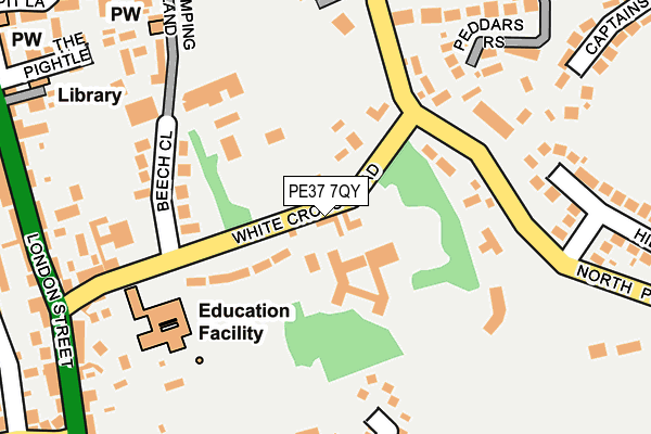 PE37 7QY map - OS OpenMap – Local (Ordnance Survey) PE37 7QY map - OS OpenMap – Local (Ordnance Survey)