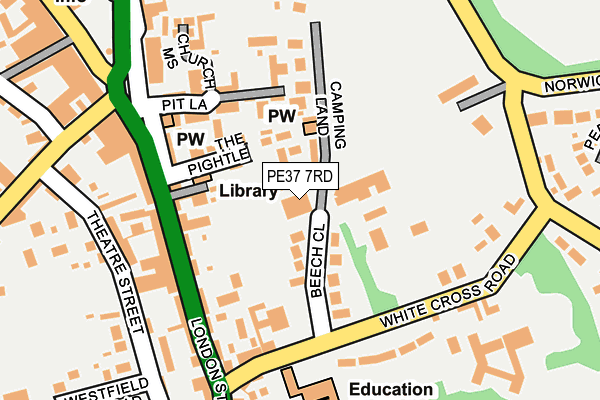 PE37 7RD map - OS OpenMap – Local (Ordnance Survey) PE37 7RD map - OS OpenMap – Local (Ordnance Survey)